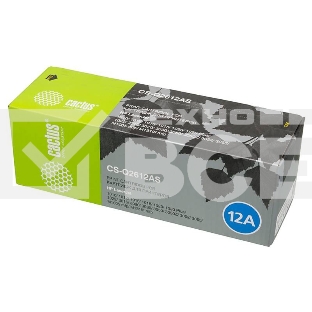 Картридж лазерный Cactus CS-Q2612AS (тип Q2612AS) черный (2000 стр.) для HP 1010/1012/1015/1018/1020/1020Plus/1022/3015/3020