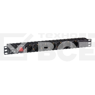 Блок розеток горизонтальный ExeGate ServerPro PDU-19H703 Al-7S-C20-SW, 19
