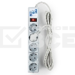 Фильтр-удлинитель Power Cube B 3,0 м 5 розеток (серый) 10А/2,2кВт, фото5