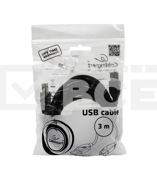 Кабель Gembird CCP-USB2-AMBM-10 USB 2.0 кабель PRO для соед. 3.0м AM/BM позол. контакты, пакет