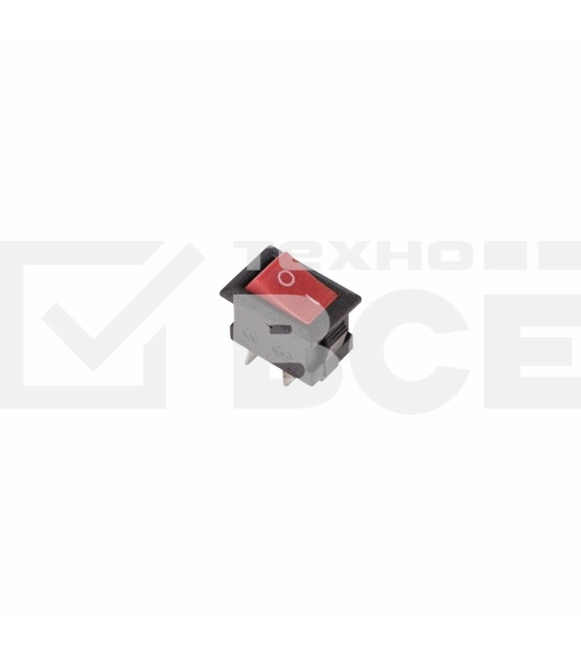Выключатель клавишный 250V 3А (2с) ON-OFF красный  Micro  Rexant