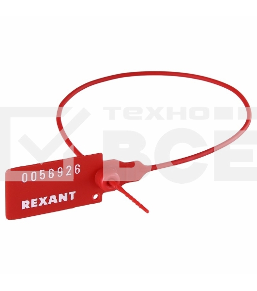 Пломба пластиковая номерная 320 мм красная Rexant