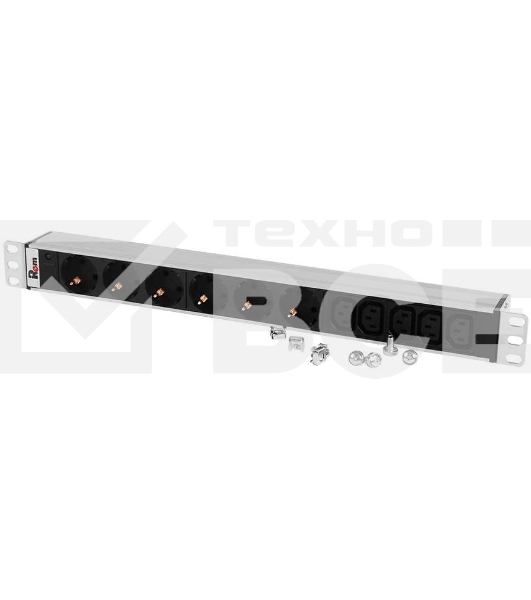 Блок распределения питания ЦМО R-10-6S-5C13-I-440-Z гор.размещ. 5xC13 6xSchuko базовые 10A без вилки