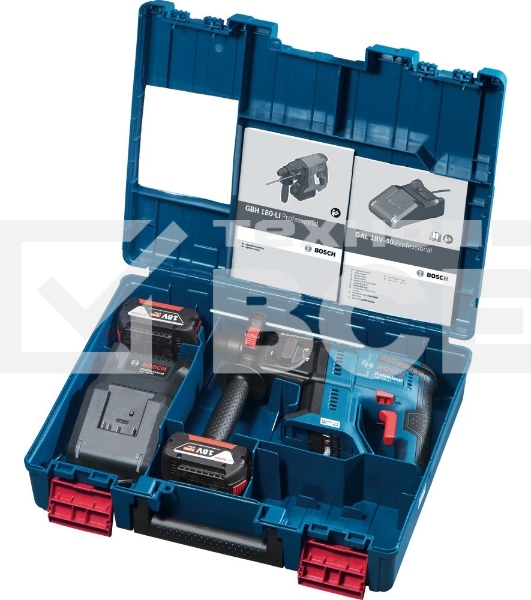 Перфоратор Bosch GBH 180-LI BL Set патрон:SDS-plus уд.:2Дж аккум. (кейс в комплекте)