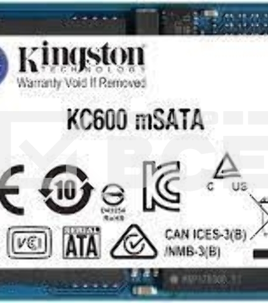 Накопитель SSD Kingston KC600, 1024GB, mSATA, R/W 550/520