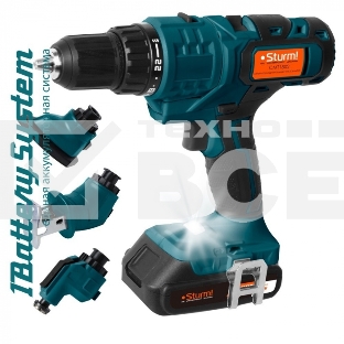 Мультитул аккум Sturm! CMT1802 18В,1BatterySystem, дрель,саб пила,реноватор, шлифмаш,2 акк,кейс