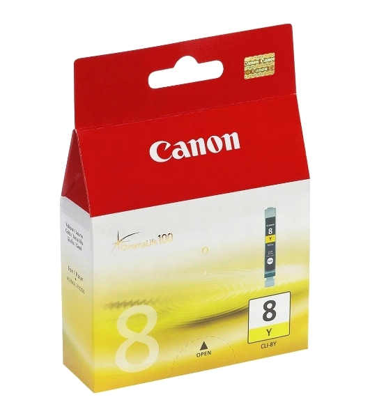 Картридж струйный CLI-8Y (0623B024), для Canon 4200/5200/MP500/MP800, Желтый, 490 стр.