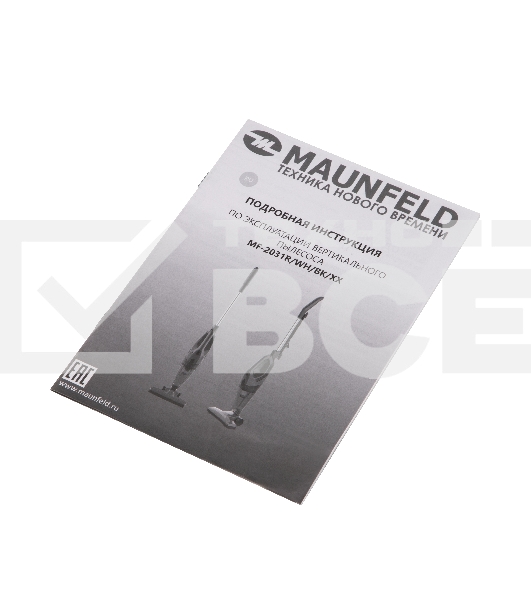 Пылесос вертикальный Maunfeld MF-2031BK чёрный, питание от сети, 180 Вт, уборка сухая, пылесборник 1 л