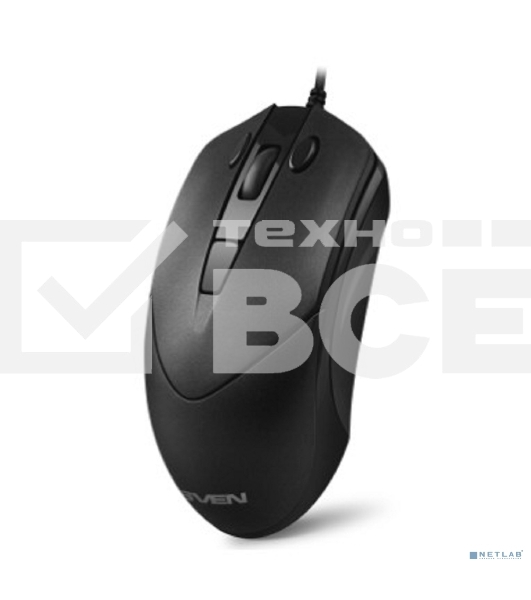 Мышь проводная SVEN RX-100 черный, 4000 dpi, USB, кнопки - 6