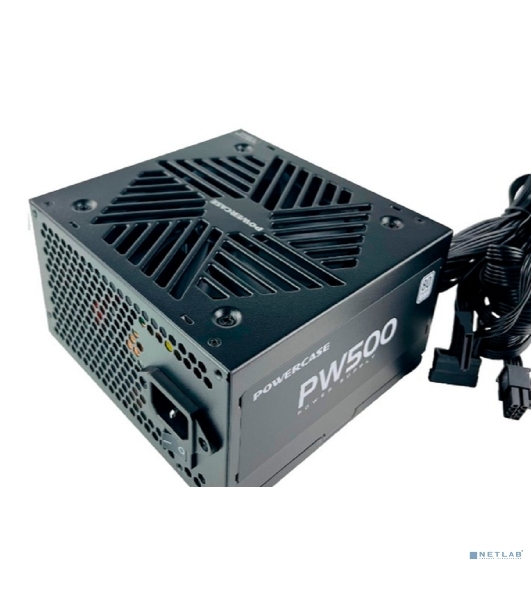 Блок питания Powercase PW500 (80 Plus, ATX 2.31, 500W, APFC, DC-DC, 120мм Fan) / PS-500W-DC