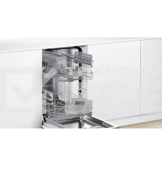 Встраиваемая посудомоечная машина Bosch SPV2IKX54Q, 45 см, 9 комплектов, 5 программ, 2 корзины, электронное управление, дисплей, HygienePlus, VarioSpeed Plus, конденсационная сушка, энергоэффективность А+, уровень шума 48 дБ, цвет белый