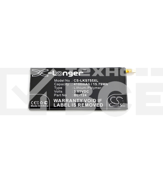 Аккумулятор CameronSino  CS-LKS755XL BL-T24 для LG K212, K220  3.85V / 4100mAh / 15.79Wh