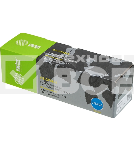 Картридж лазерный Cactus CS-CF542A желтый (1400стр.) для HP LJ M254dw/ M280nw/M281fdn