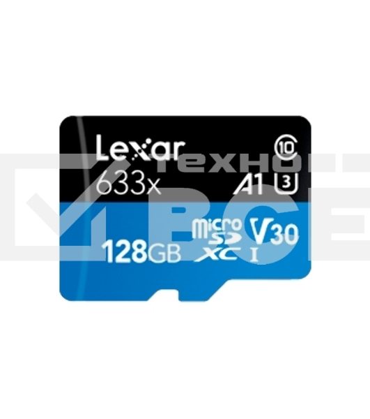 Карта LEXAR 128GB High-Performance 633x microSDXC UHS-I, up to 100MB/s read 45MB/s write C10 A1 V30 U3, Global