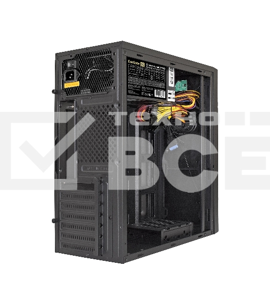 Компьютерный корпус ExeGate XP-333U черный, Miditower ATX, <XP450, Black,120mm>, 1*USB+2*USB3.0, Audio