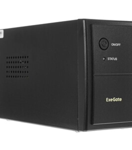 Источник бесперебойного питания ExeGate Power NB-400.LED.AVR.2SH (400VA/240W, LED, AVR, 2*Schuko, батарея 12V 4.5Ah, черный)