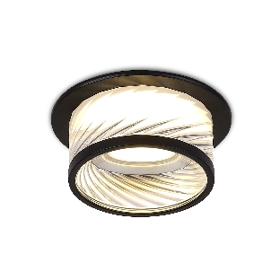 Светильник Ambrella light TN1252 SBK/CL черный песок/прозрачный GU5.3 D98*58