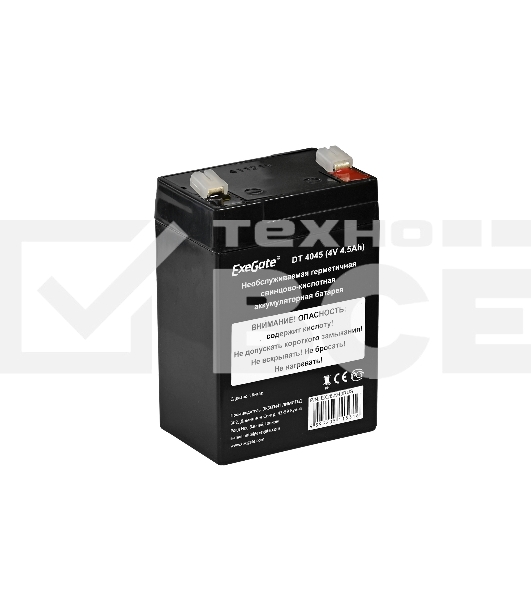 Батарея ExeGate DT 4045 (4V 4.5Ah), клеммы F1