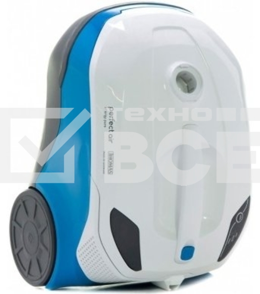 Пылесос Thomas AQUA-BOX Perfect Air Allergy Pure белый/синий, 1700 Вт, уборка сухая/сбор жидкости, пылесборник контейнер 2.6 л