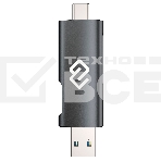 Устройство чтения карт памяти USB 2.0/Type C Digma CR-СU2520-G серый, фото 1