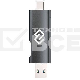 Устройство чтения карт памяти USB 2.0/Type C Digma CR-СU2520-G серый