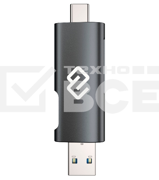 Устройство чтения карт памяти USB 2.0/Type C Digma CR-СU2520-G серый