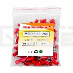 Клеммы,сжим Rexant (08-0313) КЛЕММА ПЛОСКАЯ изолированная (КПИ штекер - 6.3мм) 0.5-1.5мм (MDD1.25-250, VM1.25-250) (100 шт. в уп.), фото2