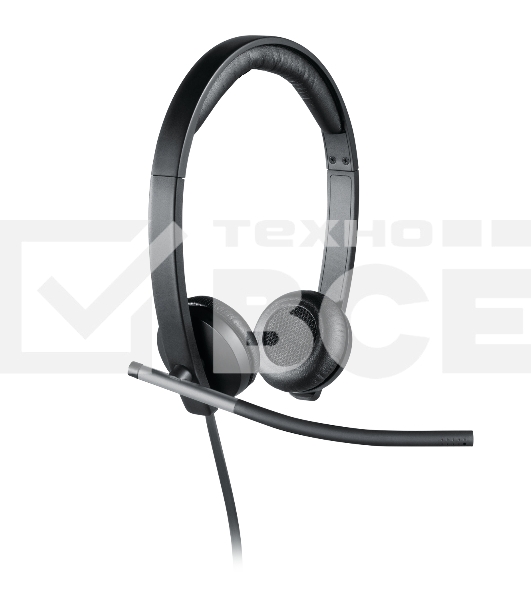 Наушники с микрофоном Logitech H650E черный 1.1м 981-000519