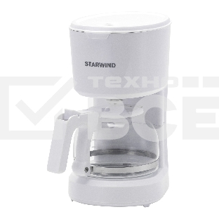 Кофеварка капельная Starwind STD0611 белый, исп. кофе - молотый, 0.6 л, 600 Вт.