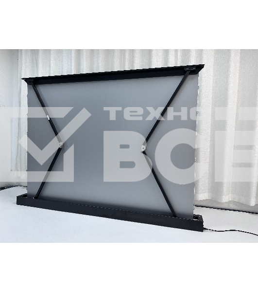 Экран для проектора S'OK SFE-296x165-BK 100'' 4K, напольный с электроприводом, полотно Nanometallic, черный