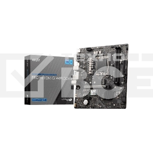 Материнская плата MSI PRO H610M-G WIFI DDR4, Socket LGA 1700, Intel H610, 2xDDR4, 4xSATA, 1xM.2, 1xPCIe 4.0 x16, 1xPCIe 3.0 x1, 1xHDMI, 1xDP, 1xVGA, 1x 1Gb LAN, 4xUSB-A 2.0, 2xUSB-A 5Gbps, 3x3.5 мм, 7.1, mATX