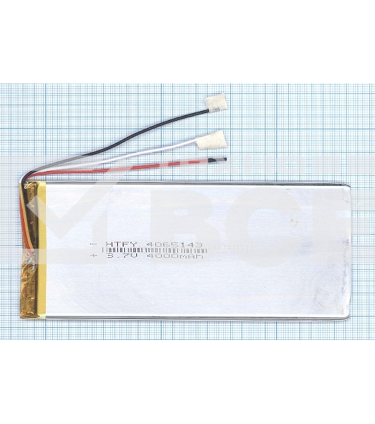 Аккумулятор Li-Pol (батарея) 4*65*143мм 3pin 3.7V/4000mAh