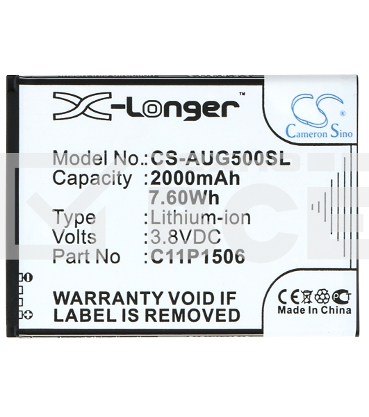 Аккумулятор CameronSino CS-AUG500SL C11P1506 для ASUS ZenFone Go (ZC500TG)3.8V / 2000mAh / 7.60Wh