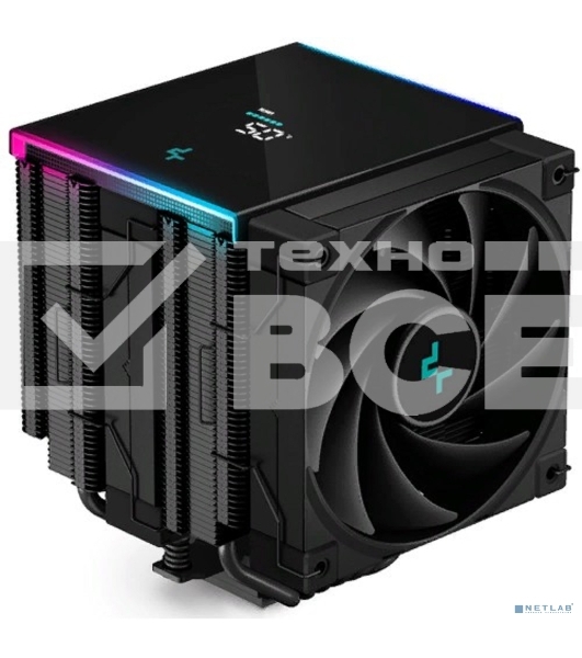 Кулер для процессора DEEPCOOL AK620 DIGITAL черный, 120 мм, алюминий/медь, 1850 об/мин, 28 дБ, 4 pin, 260 Вт, 162 мм
