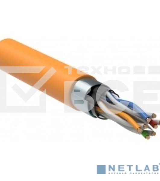 Кабель связи витая пара ITK LC1-C604-327 F/UTP кат.6 4x2x23AWG LSZH оранжевый (305м)