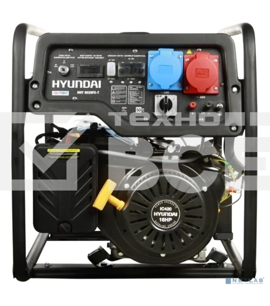 Электрогенератор бензиновый Hyundai HHY 9020FE-T, 6.5 кВт, 74 дБ, 86 кг