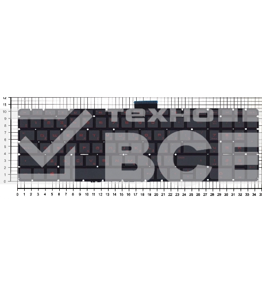 Клавиатура для ноутбука HP Pavilion 15-ab 15-ab000 15z-ab100 черная с красной подсветкой