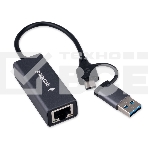 Сетевой адаптер Ethernet Gembird NIC-U7, USB 3.0 + Type-C - Gigabit Ethernet adapter, алюминий, RTL8153, фото6
