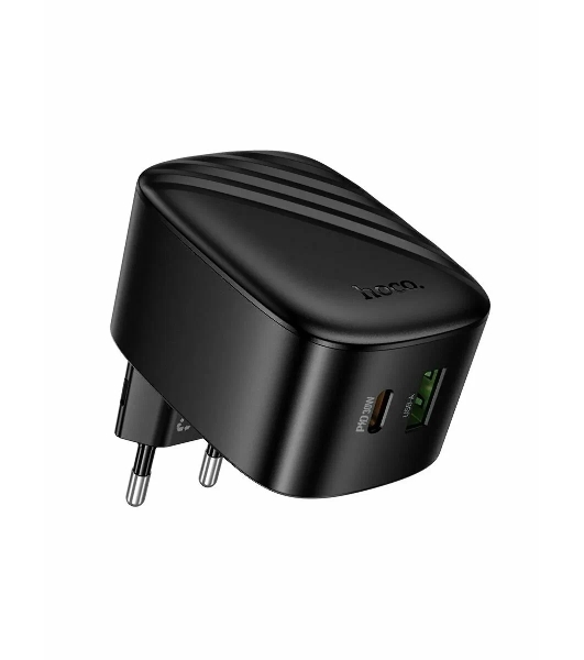 Зарядное устройство Hoco 30Вт, 3А, QC3.0/PD, 1xUSB, 1xType-C, CS102A, черный, коробка