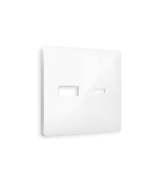 Лицевая панель ALFA (Белый глянец) для розетки 2USB тип A+C QUANT AP1110