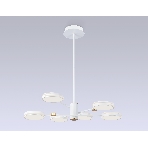 Подвесной светодиодный светильник Ambrella light FL51635/6 WH/GD белый/золото 3000K/4200K/6400K 50W D800*780 (Без ПДУ), фото 1