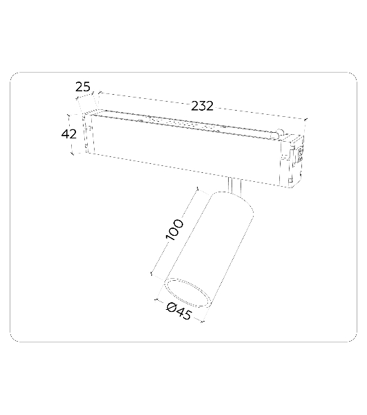 Управляемый светодиодный светильник для шинопровода Magnetic Ambrella light GL1213 GD золото IP20 12W 3000K-6400K 220V 36° D45*100 (Без ПДУ)