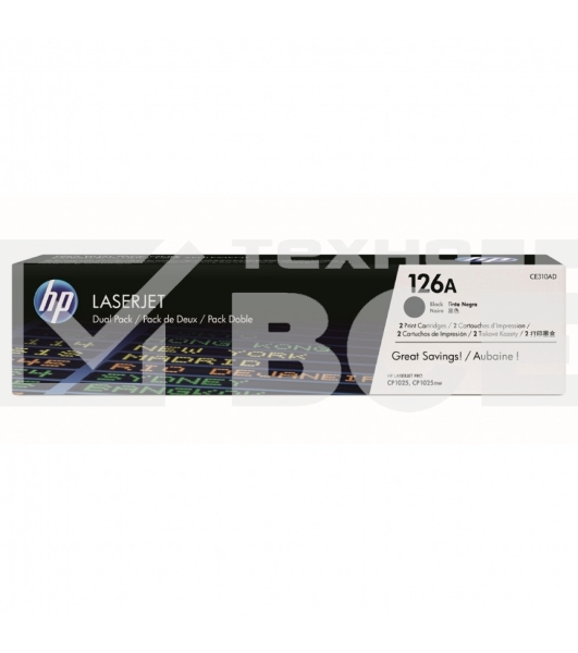 Картридж лазерный HP CE310AD черный двойная упаковка для LaserJet Pro CP102 2 х 1200 стр.