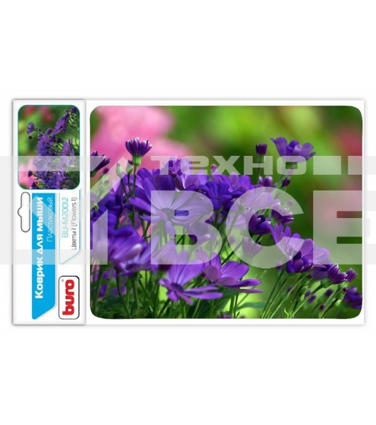 Коврик для мыши Buro BU-M20012 рисунок/цветы1
