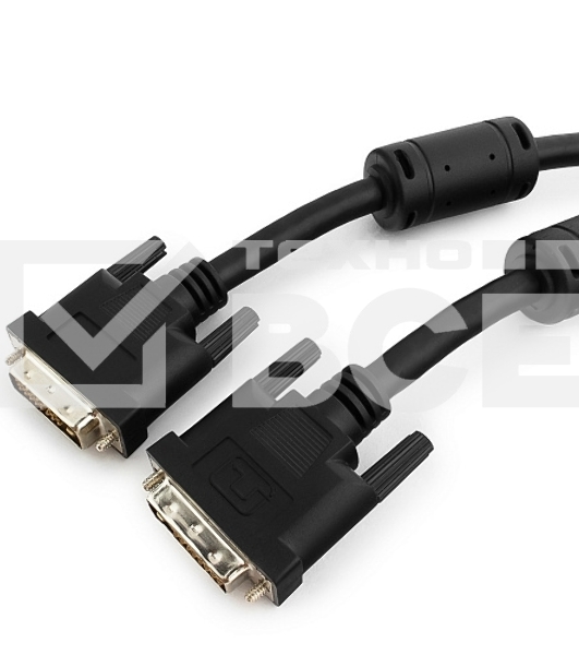 Кабель DVI-D single link Gembird/Cablexpert , 19M/19M, 4.5м, черный, экран, феррит.кольца, пакет (CC-DVI-BK-15)