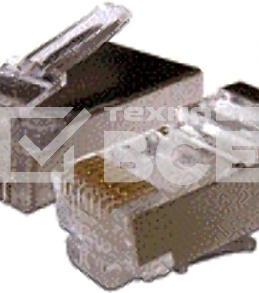 Коннектор RJ45 STP 8P8C, универсальный, cat.6, 100 шт.