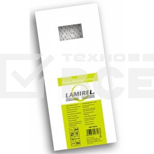 Пружины для переплета пластиковые Lamirel, 16 мм. Цвет: белый, 100 шт в упаковке.
