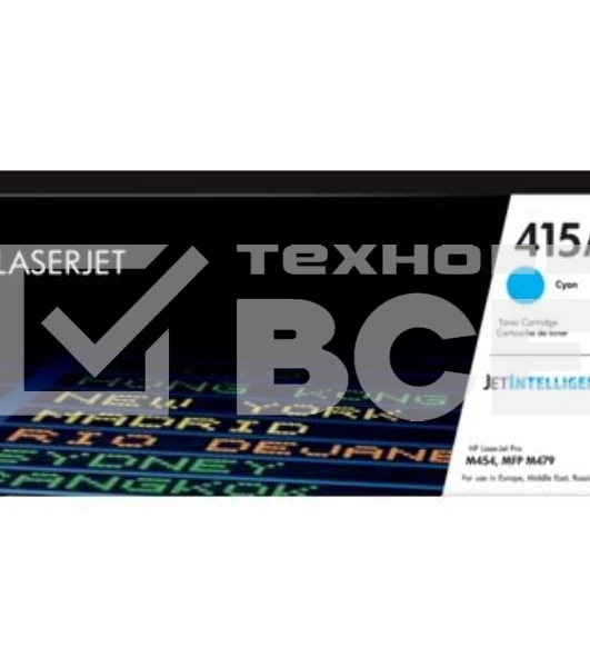 Тонер Картридж HP 415A W2031A голубой (2100стр.) для HP HP LJ M454/MFP M479