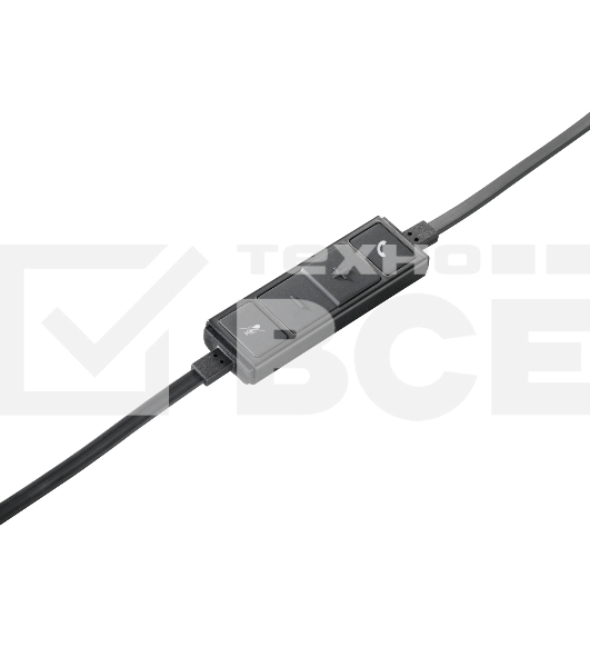 Наушники с микрофоном Logitech H650E черный 1.1м 981-000519
