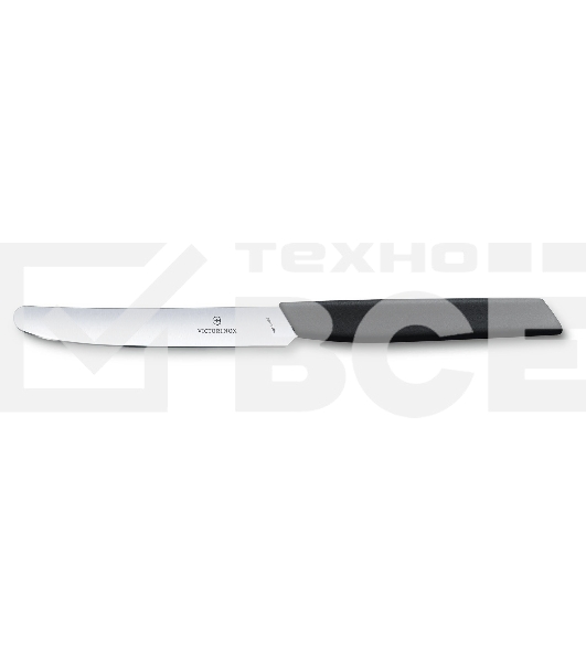 Нож кухонный Victorinox Swiss Modern (6.9003.11) стальной столовый лезв.110мм прямая заточка черный